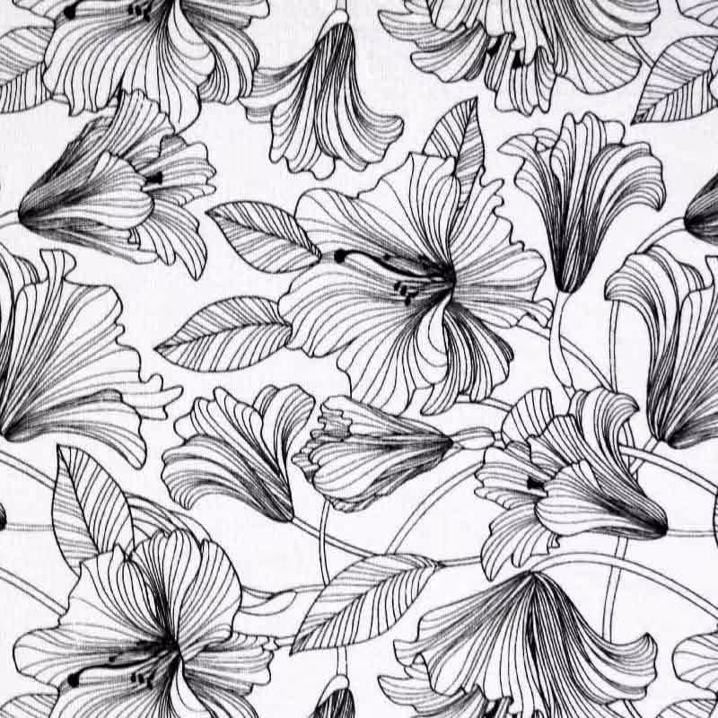 | Verity Blue Studio Black Line Floral 2