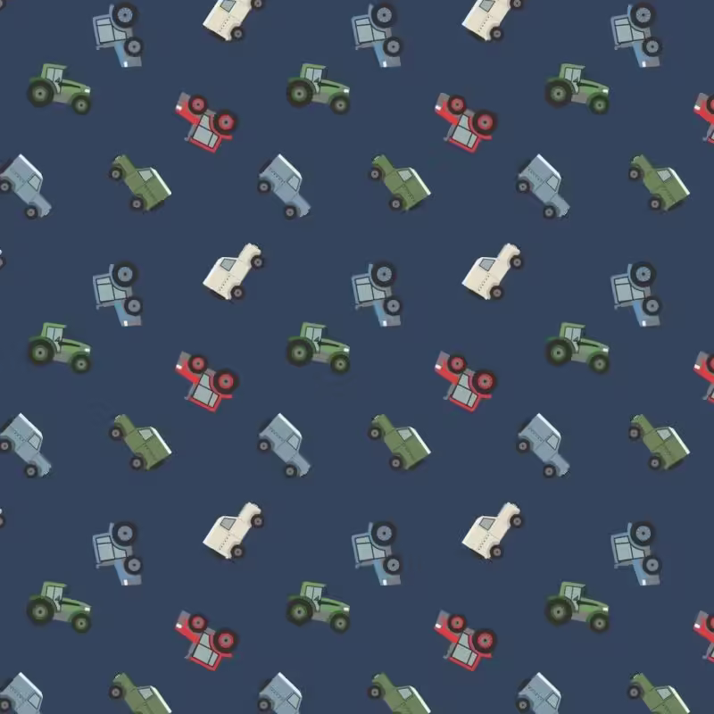 | Verity Blue Studio Farm Vehicles on Navy