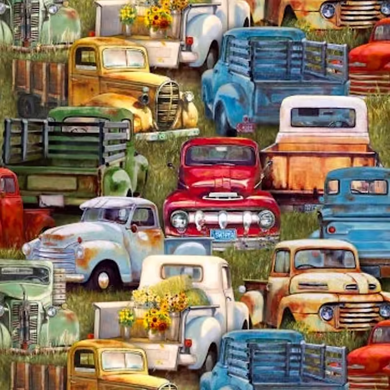 | Verity Blue Studio Vintage Trucks (best for larger sizes)