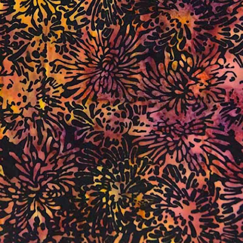 | Verity Blue Studio Batik Zinnias