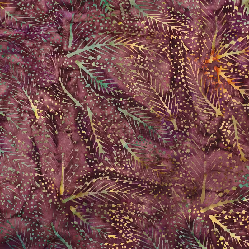 | Verity Blue Studio Batik Leaves Dark