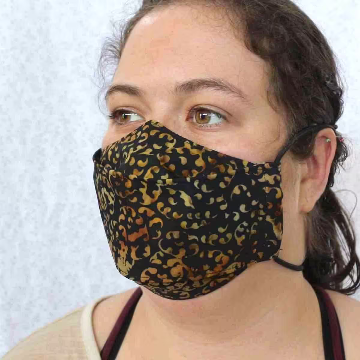 | Verity Blue Studio 3 Layer Silk Face Covering - Image 4